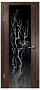 Дверь Диана ПВХ венге вертикальный стекло Адонсо черное Дверная Линия