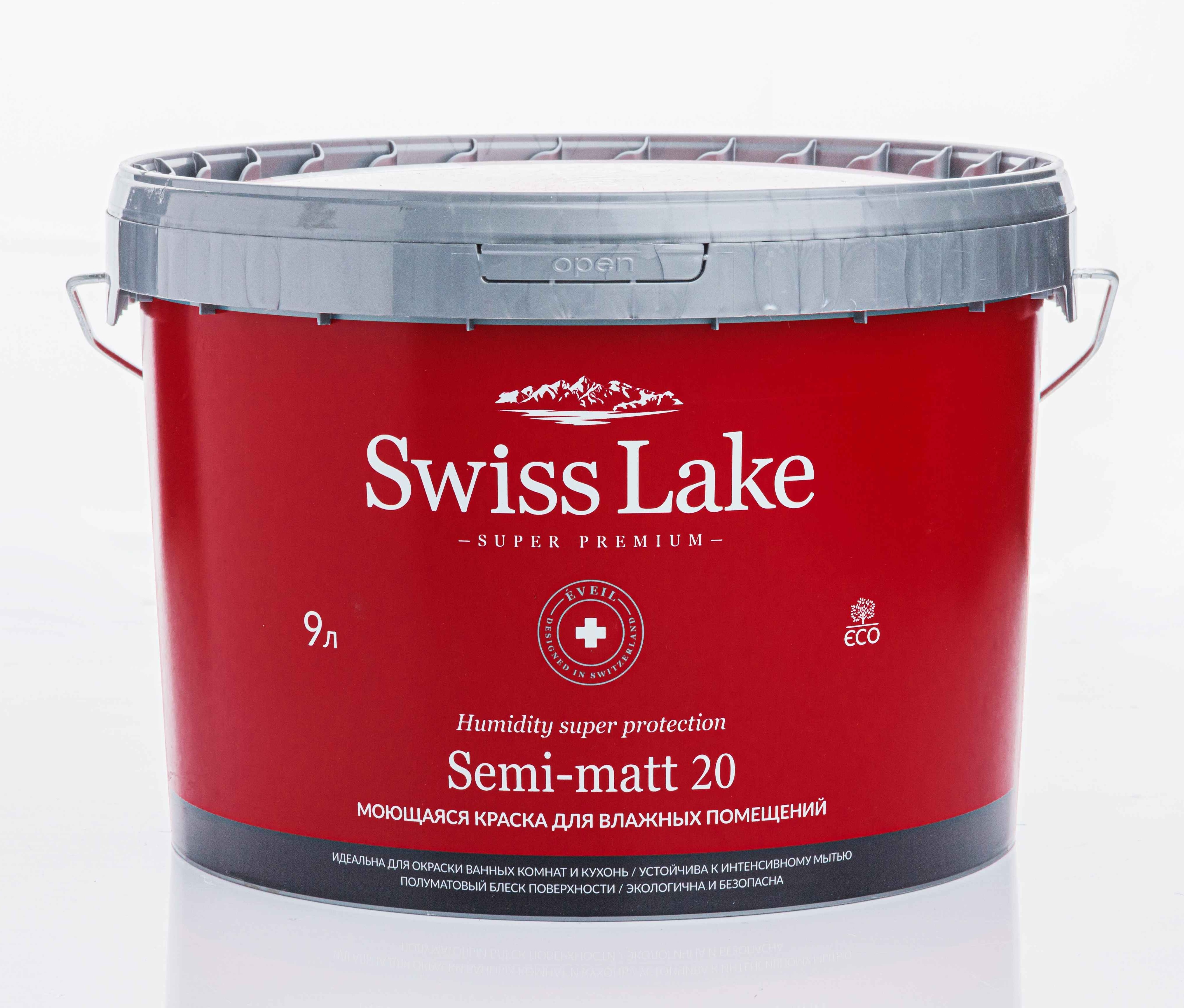 Краска интерьерная Semi-matt База С 9л Swiss Lake